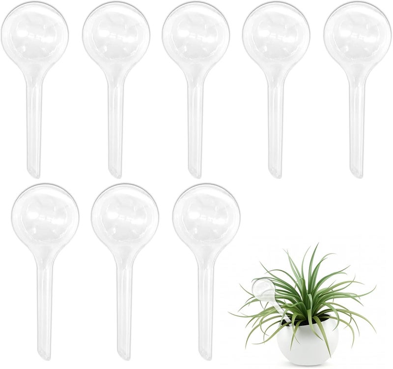 Bvrbaory 8 Pcs Clear Plant Watering Globes,Plastic Self-Watering Bulbs,Automatic Watering Globes,Garden Water Device for Plant Indoor Outdoor - Image 1